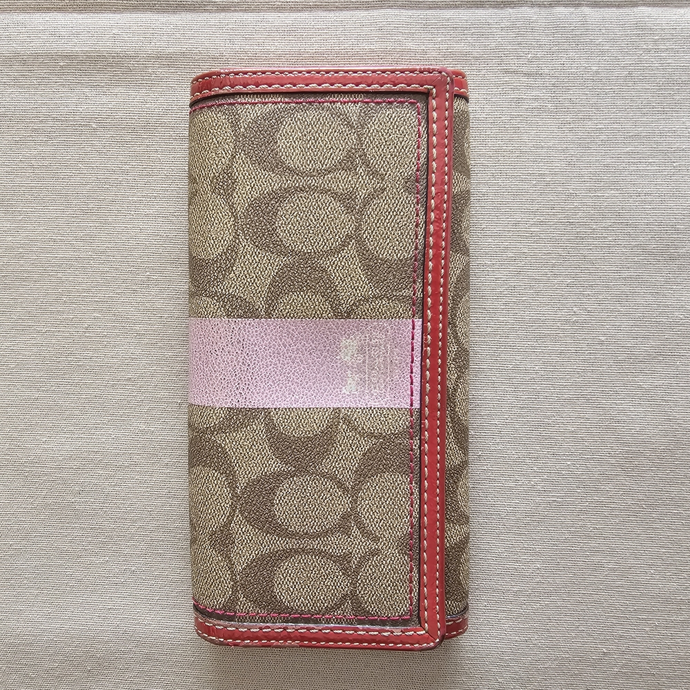 Coach Brown and Pink Wallet